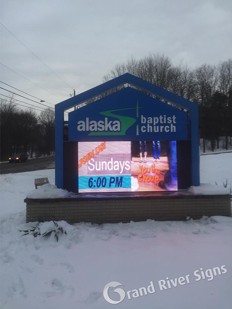 Alaska Baptist Church Digital Sign – Caledonia MI