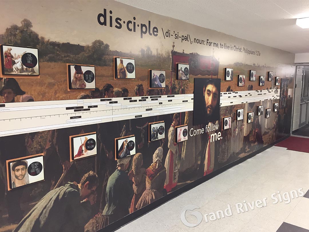 Catholic School Custom Wall Print Timeline – Grand Rapids MI