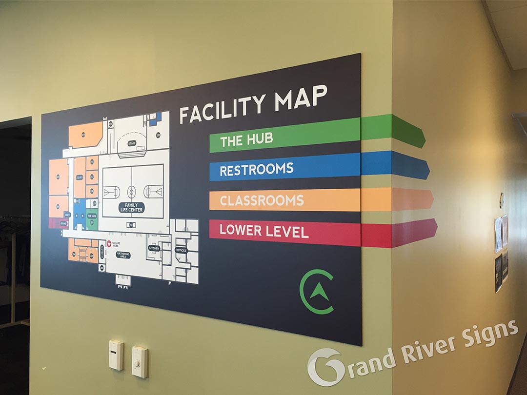 Chapel Point Church Facility Map Wall Print – Jenison MI