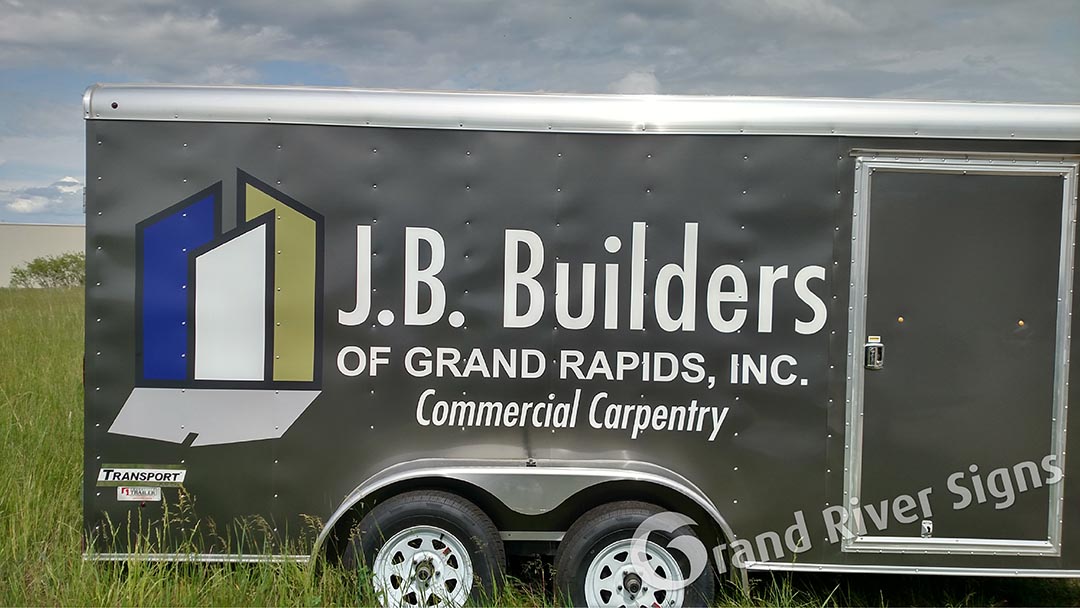 Construction Trailer Graphics – JB Builders Grand Rapids MI