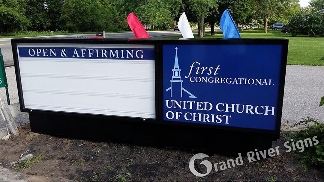 First Congregational United Church Ground Sign – Lowell MI