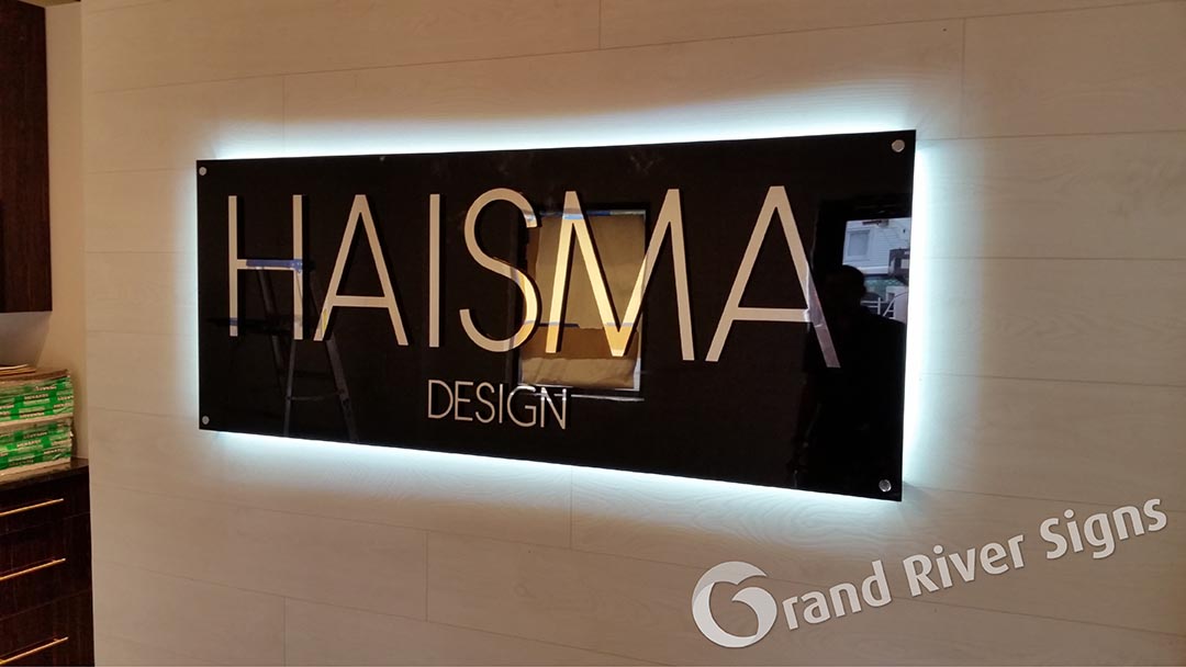 Lobby Sign with Dimensional Letters and LEDs – Haisma Design Grand Rapids MI