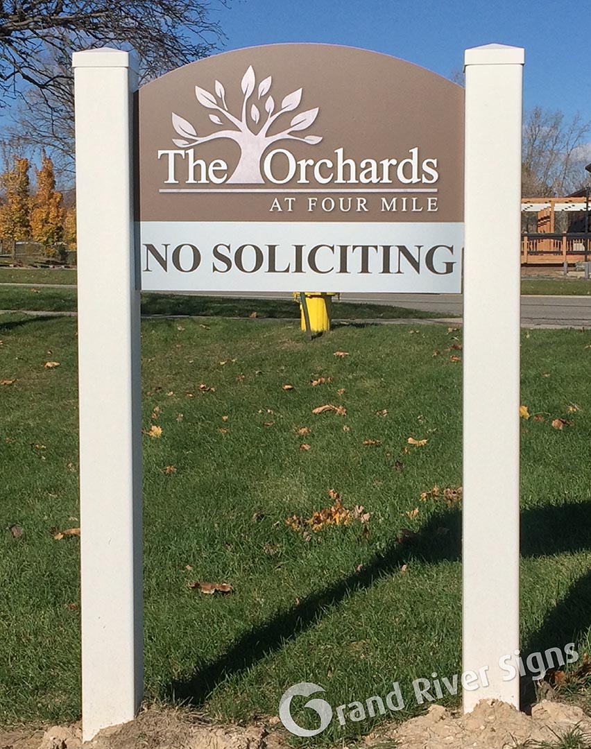 No Solicitation Signs – The Orchards Apartments – Grand Rapids MI